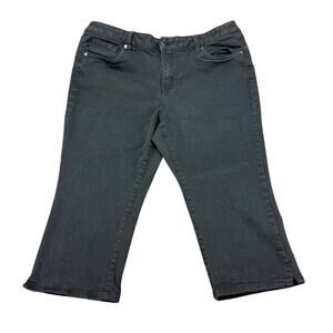 Lane Bryant Capri Pants Black Women's Stretch Denim Size‎ 16